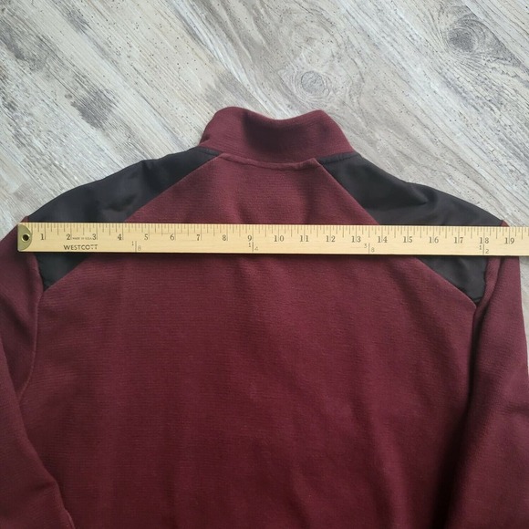 Calvin Klein Burgundy 1/4 Zip Collared Pullover Sweater Top Mens Size XL - Picture 10 of 11